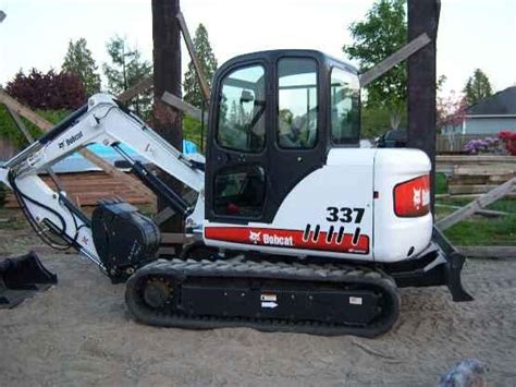 history of a 2008 bobcat 337 mini excavator|bobcat 337 excavator specs.